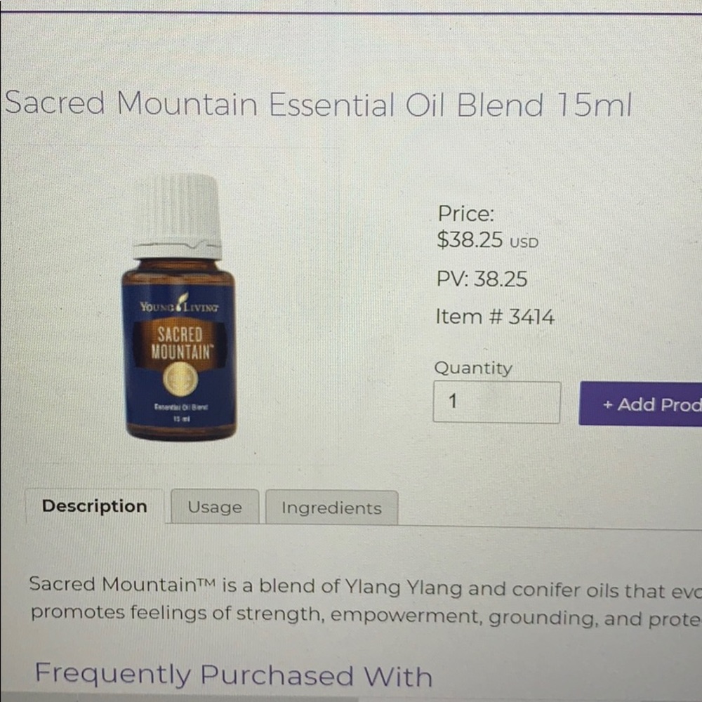 young living essential oil!